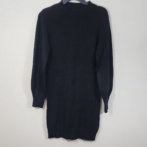 Saturday Sunday by Anthropologie Black Sweater Dress with Long Sleeves Size S